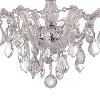 Maria Theresa Three Light Semi Flush Mount (4430-CH-CL-MWP)