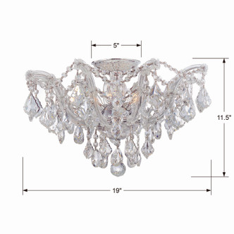 Maria Theresa Five Light Semi Flush Mount (4437-CH-CL-S)