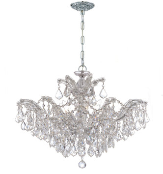 Crystorama - 4439-CH-CL-SAQ - Six Light Chandelier - Maria Theresa - Polished Chrome