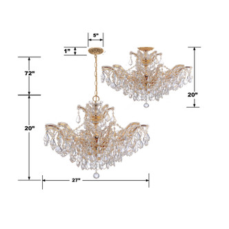 Maria Theresa Six Light Chandelier (4439-GD-CL-SAQ)