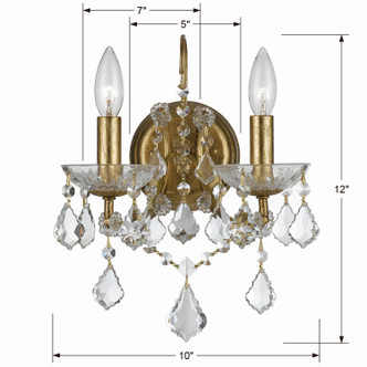 Filmore Two Light Wall Sconce (4452-GA-CL-MWP)