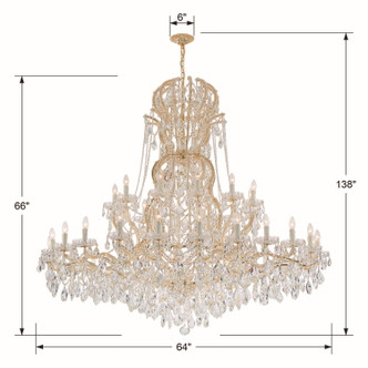Maria Theresa 37 Light Chandelier (4460-GD-CL-MWP)
