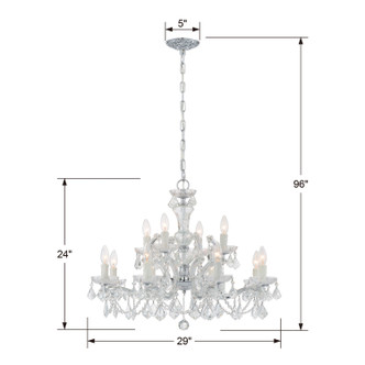 Maria Theresa 12 Light Chandelier (4479-CH-CL-SAQ)