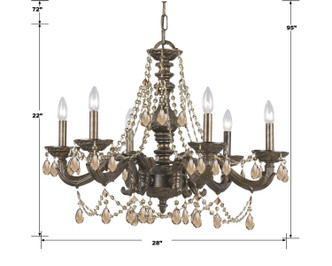 Paris Market Six Light Chandelier (5026-VB-GT-MWP)