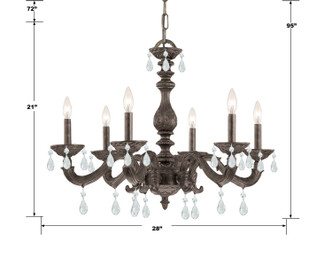 Paris Market Six Light Chandelier (5036-VB-CL-MWP)