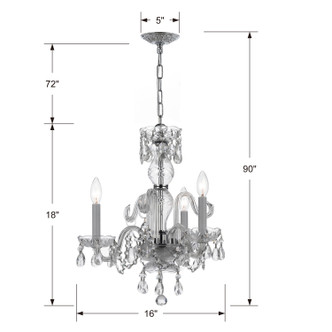 Traditional Crystal Three Light Mini Chandelier (5044-CH-CL-S)