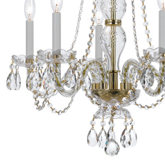 Traditional Crystal Five Light Chandelier (5085-PB-CL-MWP)