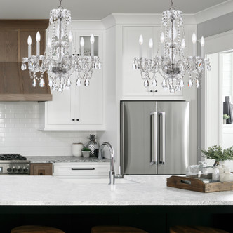 Traditional Crystal Six Light Chandelier (5086-CH-CL-SAQ)