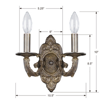 Paris Market Two Light Wall Sconce (5122-VB)