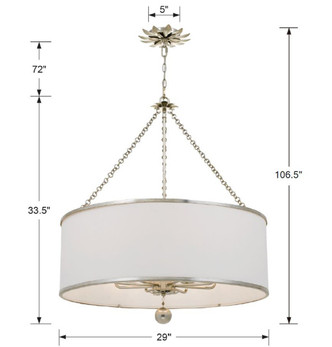 Broche Eight Light Chandelier (515-SA)