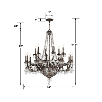 Vanderbilt 23 Light Chandelier (5169-EB-CL-MWP)
