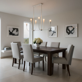 Maya Six Light Linear Chandelier (GLC1226MWT)