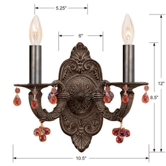 Paris Market Two Light Wall Sconce (5200-VB-AMBER)