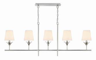 Crystorama - 537-SA - Five Light Chandelier - Broche - Antique Silver
