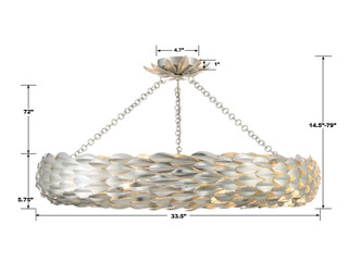 Broche Eight Light Semi Flush Mount (538-SA_CEILING)