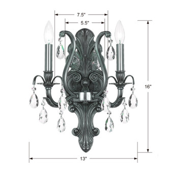 Dawson Two Light Wall Sconce (5563-PW-CL-MWP)