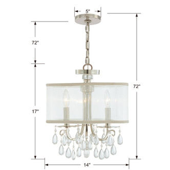 Hampton Three Light Mini Chandelier (5623-CH)