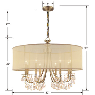 Hampton Eight Light Chandelier (5628-AB)