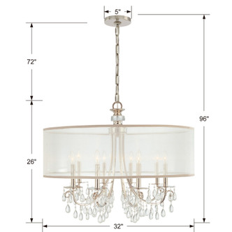 Hampton Eight Light Chandelier (5628-CH)