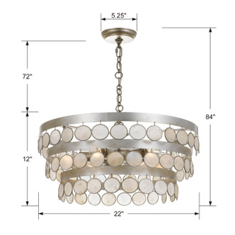 Coco Six Light Chandelier (6006-SA)