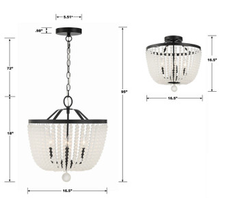 Rylee Four Light Semi Flush Mount (604-MK-FR_CEILING)