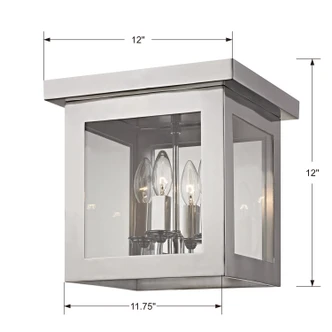 Hurley Four Light Flush Mount (6050-PN)