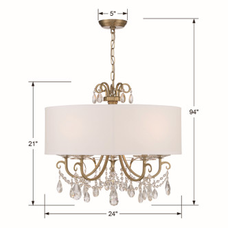 Othello Five Light Chandelier (6625-VG-CL-MWP)