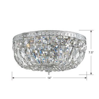 Waltham Three Light Flush Mount (714-CH-CL-MWP)