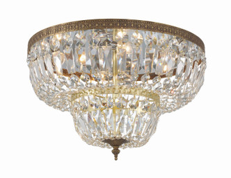 Crystorama - 718-OB-CL-MWP - Four Light Flush Mount - Waltham - Olde Brass