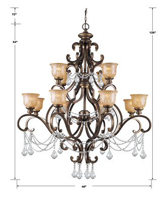 Norwalk 12 Light Chandelier (7512-BU-CL-MWP)