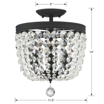 Archer Three Light Semi Flush Mount (783-BF-CL-MWP)