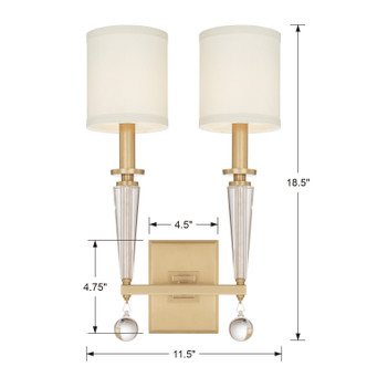 Paxton Two Light Wall Sconce (8102-AG)