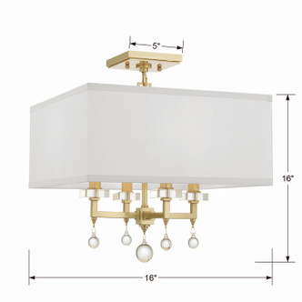 Paxton Four Light Semi Flush Mount (8105-AG_CEILING)