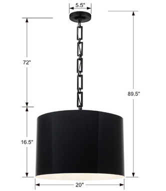 Alston Six Light Chandelier (8686-MK-WH)
