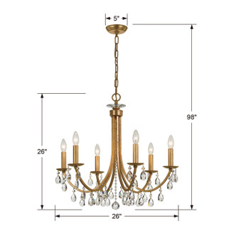 Bridgehampton Six Light Chandelier (8826-GA-CL-SAQ)