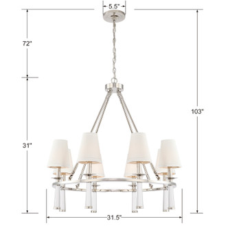 Baxter Eight Light Chandelier (8867-PN)