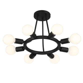 Dakota Eight Light Semi Flush Mount (9043-BK)