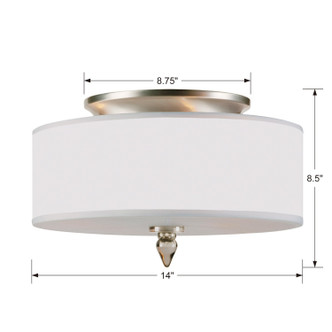 Luxo Three Light Flush Mount (9503-SN)