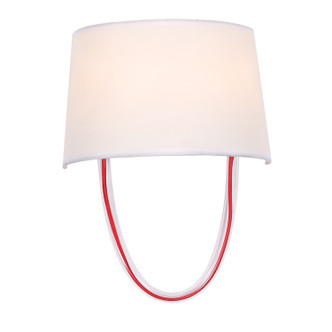 Crystorama - 9902-RD-CL - Two Light Wall Sconce - Stella - Polished Chrome + Red Cord