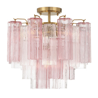 Crystorama - ADD-300-AG-SP_CEILING - Four Light Semi Flush Mount - Addis - Aged Brass