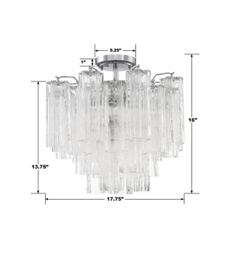 Addis Four Light Semi Flush Mount (ADD-300-CH-CL_CEILING)