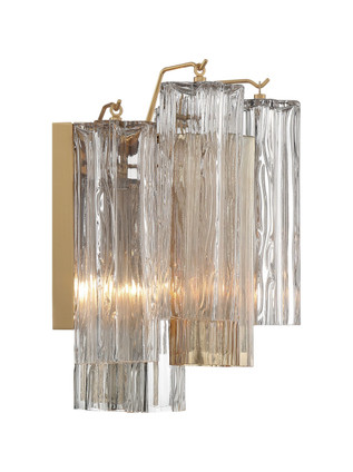 Addis Two Light Wall Sconce (ADD-302-AG-AU)