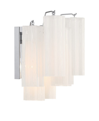 Addis Two Light Wall Sconce (ADD-302-CH-WH)