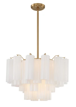 Addis Nine Light Chandelier (ADD-308-AG-WH)