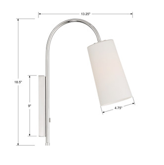 Alexa One Light Wall Sconce (ALX-4501-PN)