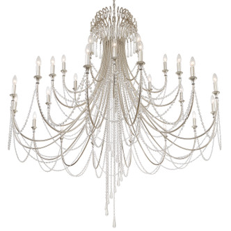 Crystorama - ARC-1929-SA-CL-MWP - 28 Light Chandelier - Arcadia - Antique Silver