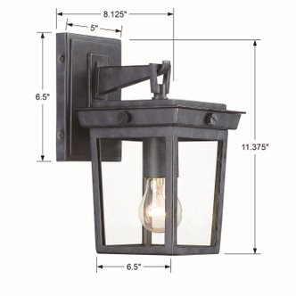 Belmont One Light Outdoor Wall Sconce (BEL-A8061-GE)