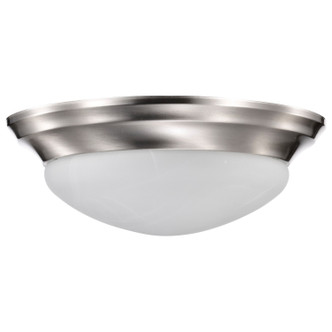 Twist and Lock Brushed Nickel Two Light Flush Mount (60-284)