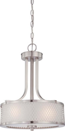 Nuvo Lighting - 60-4686 - Three Light Pendant - Fusion - Brushed Nickel