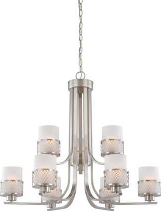 Nuvo Lighting - 60-4689 - Nine Light Chandelier - Fusion - Brushed Nickel